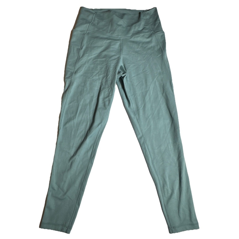 Danskin High Waisted Active Leggings with Pockets Blue Size Large 9914